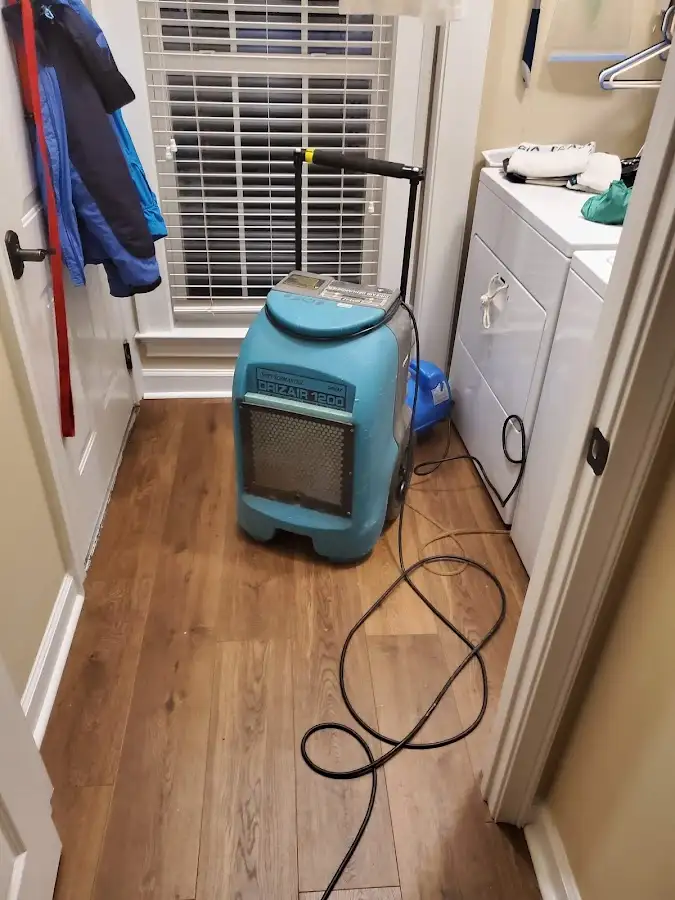 Commercial dehumidifier deployed for Flood Damage Cleanup in Todd Creek